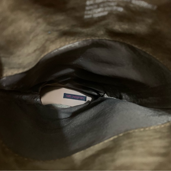 NIB Brown Faux Suede Tall Fringe Boots Madonna’s Material Girl Brand  (9.5) - Picture 9 of 11